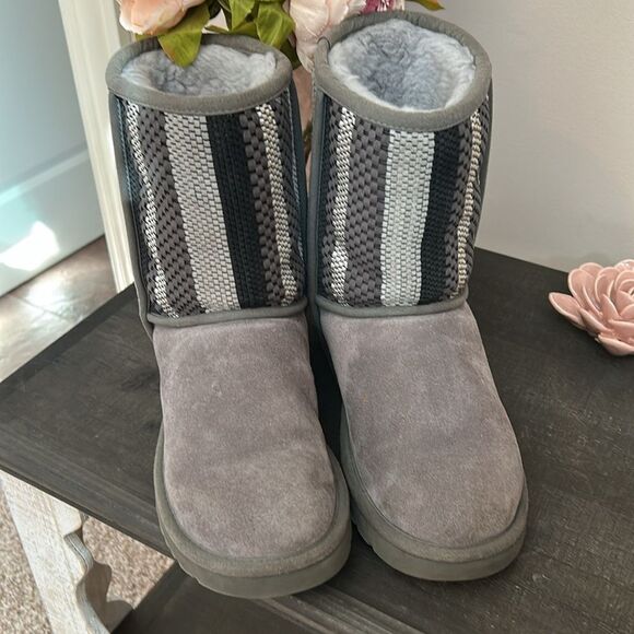 GUC UGG Australia Classic Short Woven UGGpure Lined boots(size 9) - Picture 7 of 13